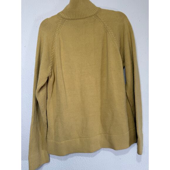 J Crew Camel Zip Sweater Mens Old Money Quiet Luxury Large Preppy Minimal Y2K - Picture 5 of 9